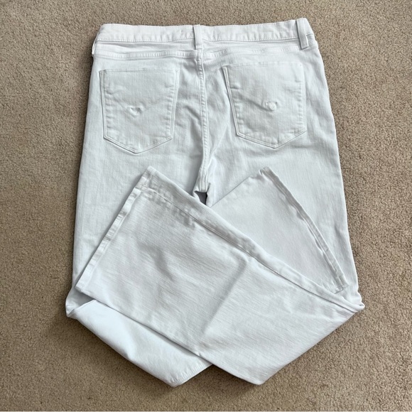 HUDSON Nico Mid Rise Petite Bootcut Stretch Jean in White 2 - Picture 4 of 8